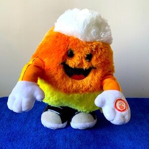 Hallmark Halloween Candy Corn Dancing Tricky Treat Singing Stuffed Plush 10"